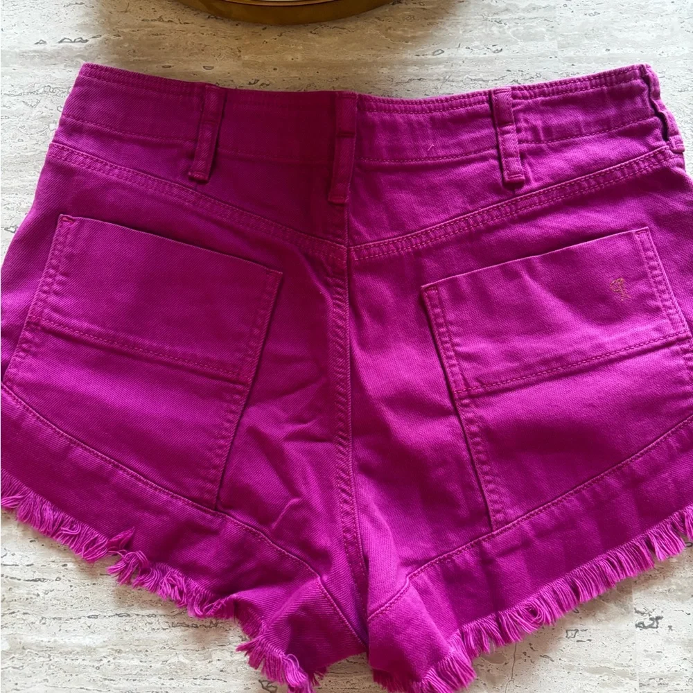 Anthropologie pilcro Raspberry Jean Shorts - Picture 3 of 4